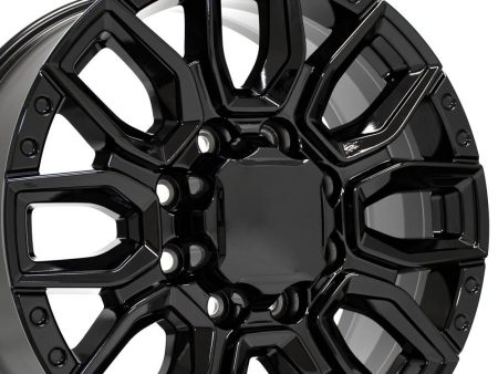 20  Replica CV97B fits GMC Sierra 2500 3500 20x8.5 Gloss Black Discount