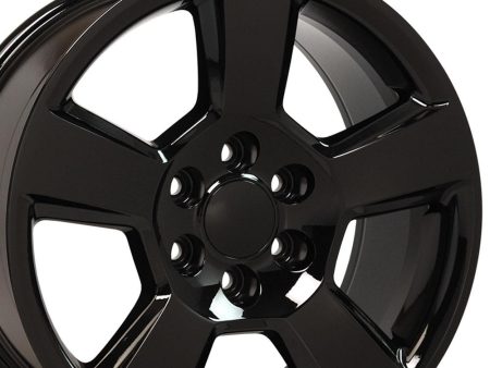 20  Replica CV76 fits Chevrolet Tahoe 20x9 Black For Cheap