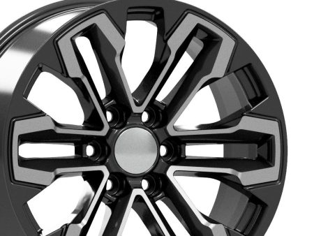 20  Replica CV69 fits Chevrolet Silverado 20x9 Gloss Black Cheap