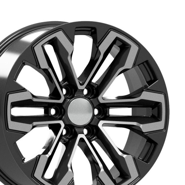 20  Replica CV69 fits Chevrolet Silverado 20x9 Gloss Black Cheap