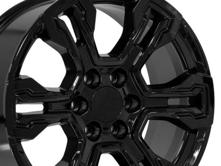 20  Replica CV65 fits Chevrolet Silverado 20x9 Gloss Black Online Hot Sale