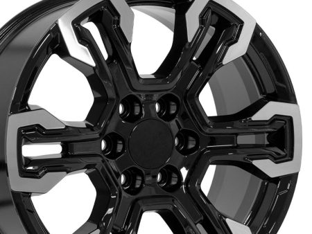 20  Replica CV65 fits Chevrolet Silverado 20x9 Gloss Black on Sale