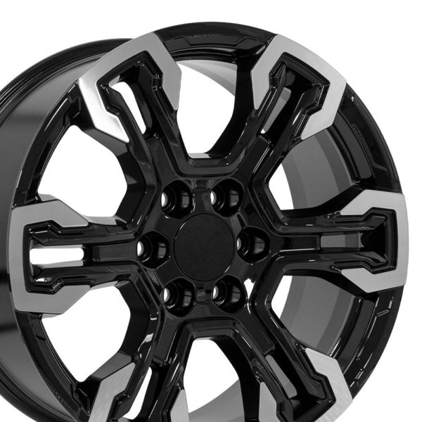 20  Replica CV65 fits Chevrolet Silverado 20x9 Gloss Black on Sale