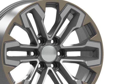 20  Replica CV69 fits Chevrolet Silverado 20x9 Gunmetal Fashion