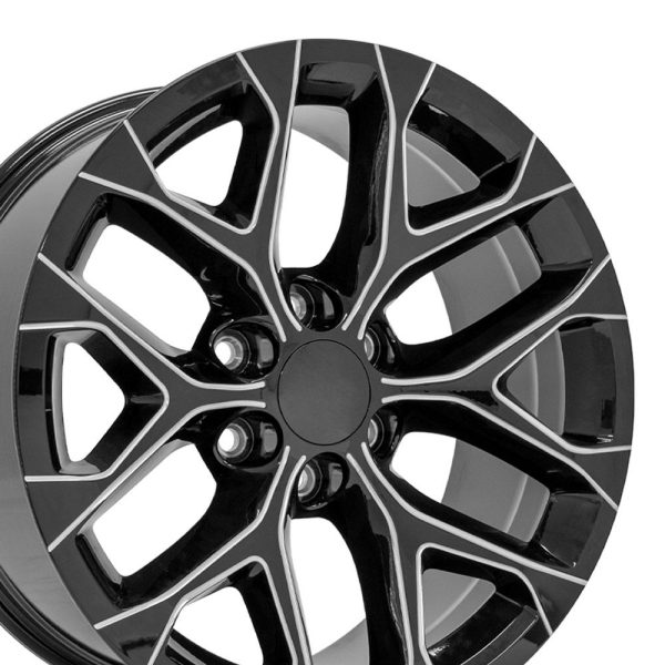 20  Replica CV98B fits Chevy Silverado 20x9 Black Milled Online Hot Sale