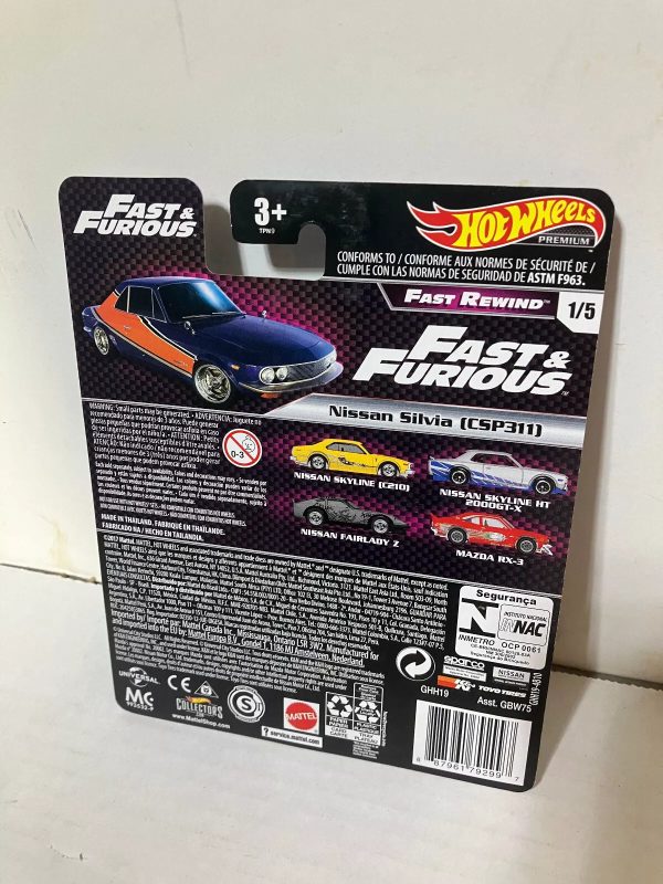 Hot Wheels Premium Fast And Furious Nissan Silvia CSP311 Fast Rewind For Discount