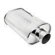 DC Sports Universal Oval Muffler 2.5  Inlet 3  Outlet Online Sale