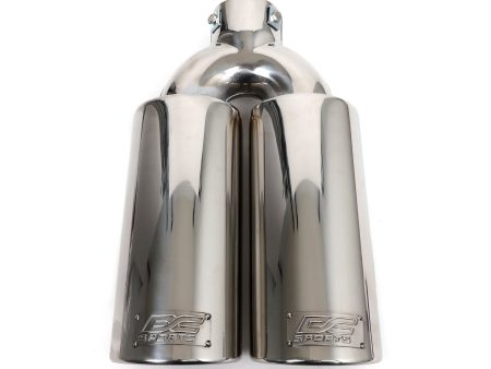 DC Sport Polished Stainless Universal Bolt On Exhaust Tip 2.375  5 Inlet 3.75  Outlet Hot on Sale