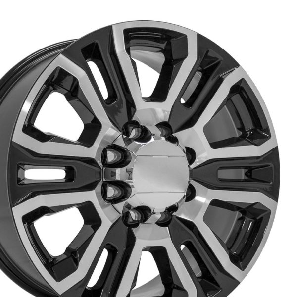 20  Replica CV70A fits GMC Sierra 2500 3500 HD Denali 20x8.5 Black Machined Sale