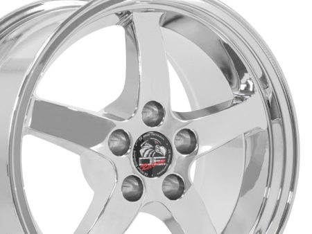 17  Replica FR04 fits Ford Mustang Cobra 17x9 Chrome For Sale