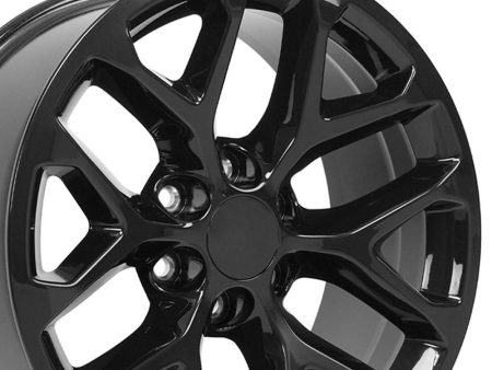 20  Replica CV98B fits Chevy Silverado 20x9 Black For Cheap