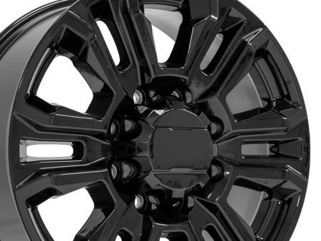 20  Replica CV70B fits GMC Sierra 2500 3500 HD Denali 20x8.5 Gloss Black Online Hot Sale