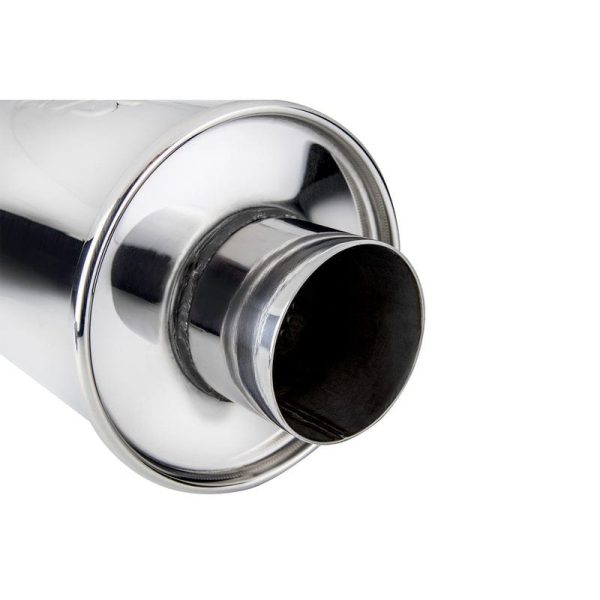 DC Sports Universal Round Muffler 3  Inlet 3  Outlet Online now