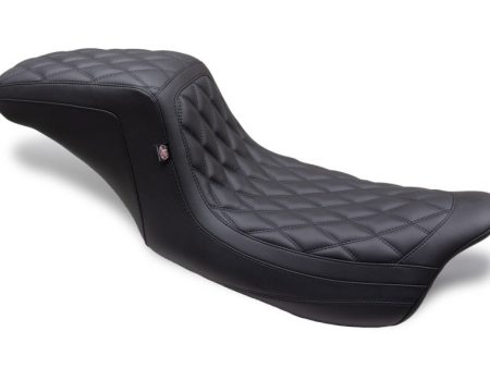 Mustang 08-24 HD FL Touring Double Diamond Squareback 1PC Seat - Black Online