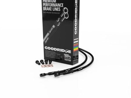 Goodridge 1988 Suzuki GSXR750J S SHOT Black Rear SS Brake Lines w Black Fittings Online now