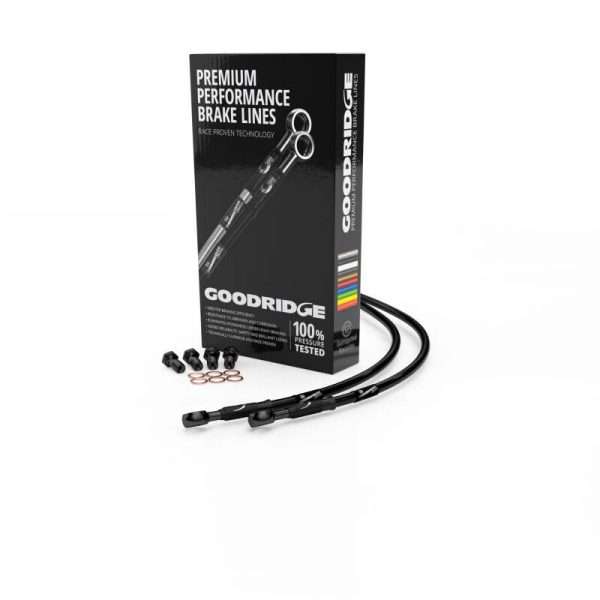 Goodridge 1988 Suzuki GSXR750J S SHOT Black Rear SS Brake Lines w Black Fittings Online now