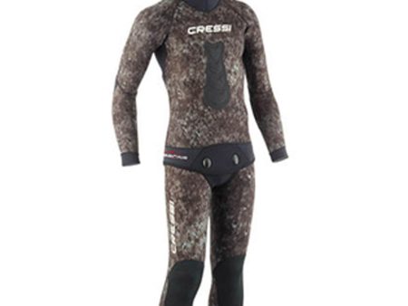 Cressi Tracina 5mm 2-piece Camo Freediving & Spearfishing Open Cell Neoprene Wetsuits Supply