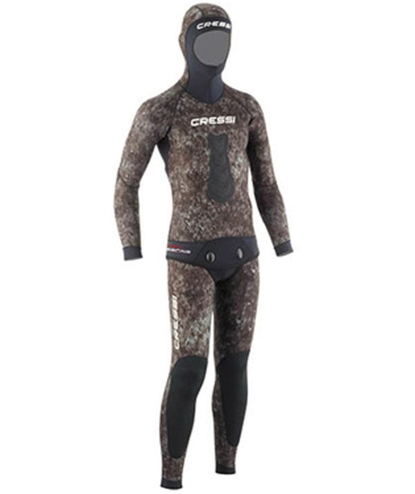 Cressi Tracina 5mm 2-piece Camo Freediving & Spearfishing Open Cell Neoprene Wetsuits Supply